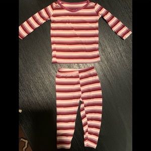 Kickee Pants size 6-12m 2pc baby girl pajamas